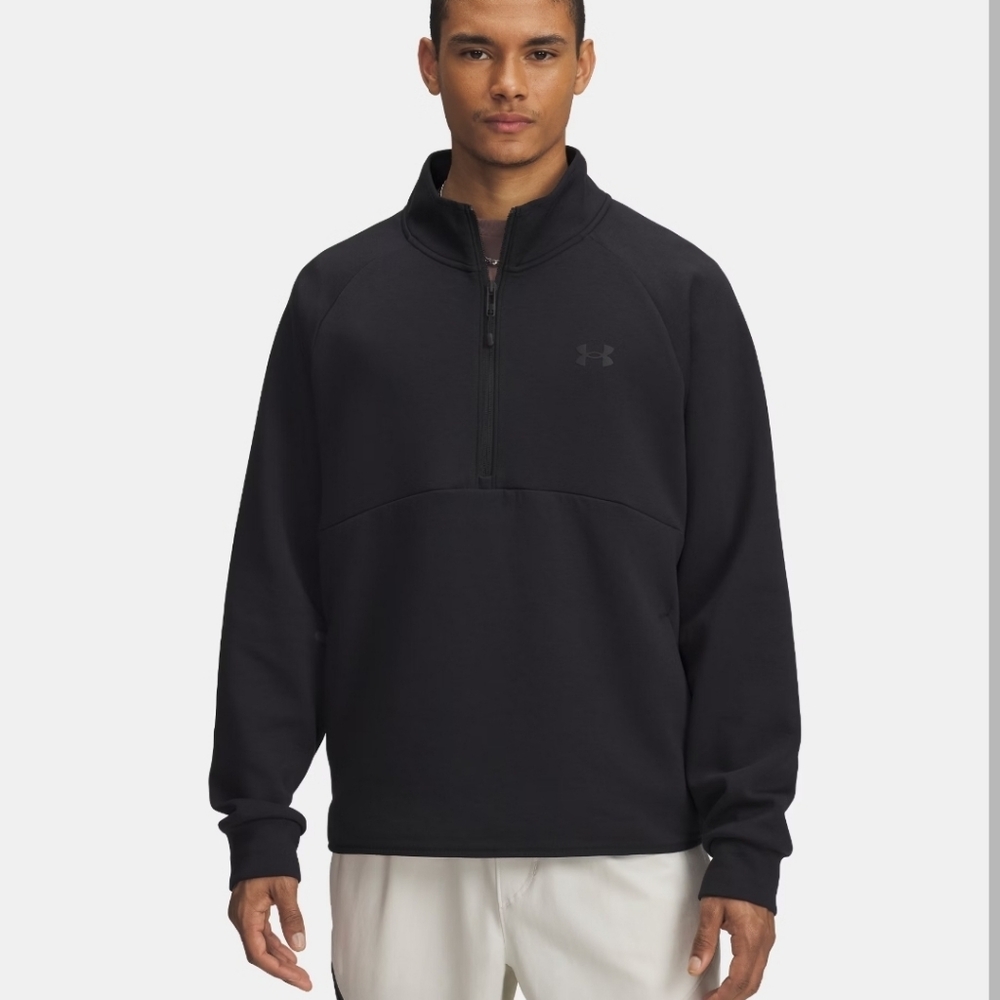Under Armour Men's Black Unstoppable Fleece 1/2 Zip NWT Large